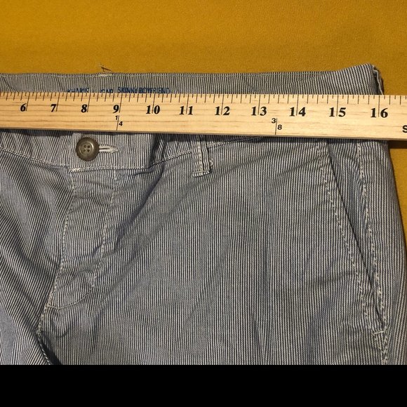 Khakis by Gap Womens 8R Gray White Striped Chino Skinny Leg Boyfriend EUC Pants - Picture 4 of 7